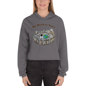 The World Is Yours Crop Hoodie